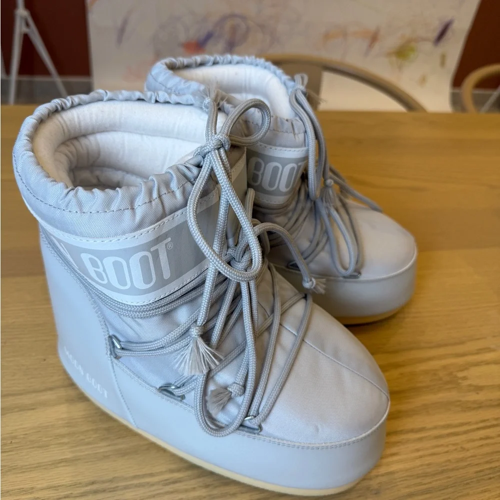 Moon Boot Women's Light Gray Winter Boots - Picture 4 of 8